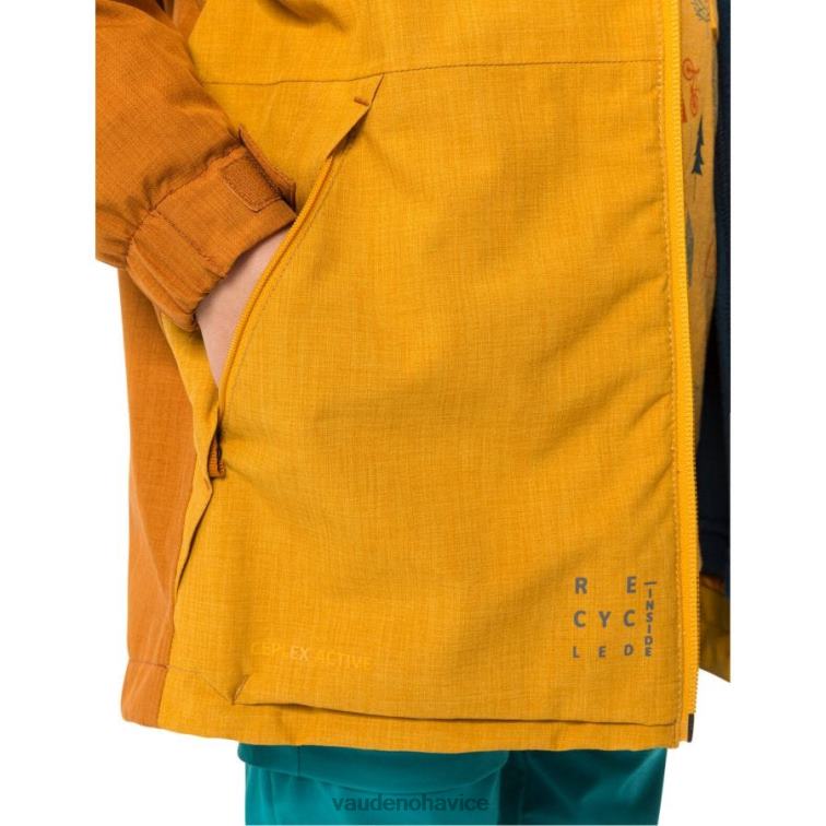 VAUDE 6FF4J2194 oblečenie spálená žltá deti 2-vrstvová bunda do dažďa hylax
