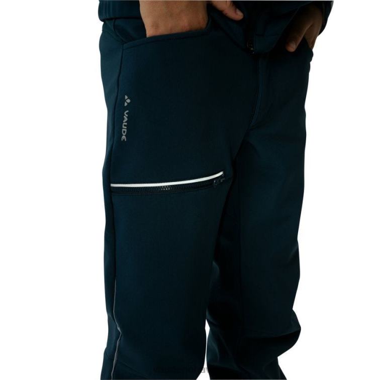 VAUDE 6FF4J2310 oblečenie temné more deti Softshellové cyklistické šortky qimsa
