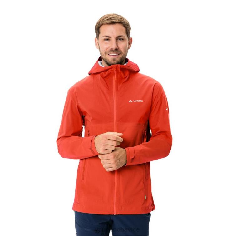 VAUDE 6FF4J1248 oblečenie svietiaca červená muži simony iv 2,5-vrstvová bunda do dažďa