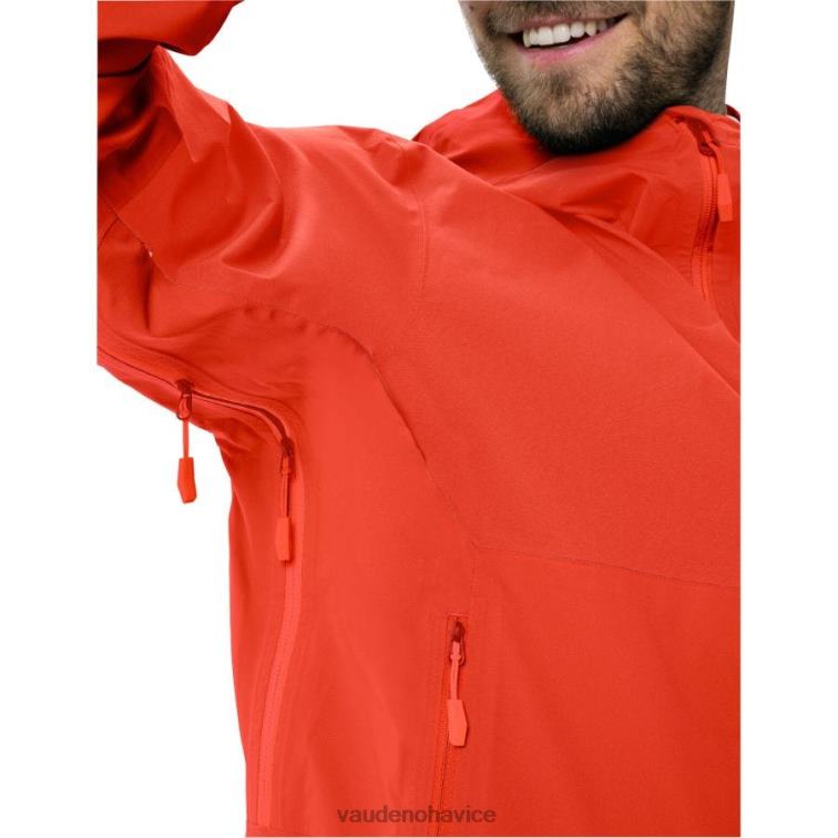 VAUDE 6FF4J1248 oblečenie svietiaca červená muži simony iv 2,5-vrstvová bunda do dažďa