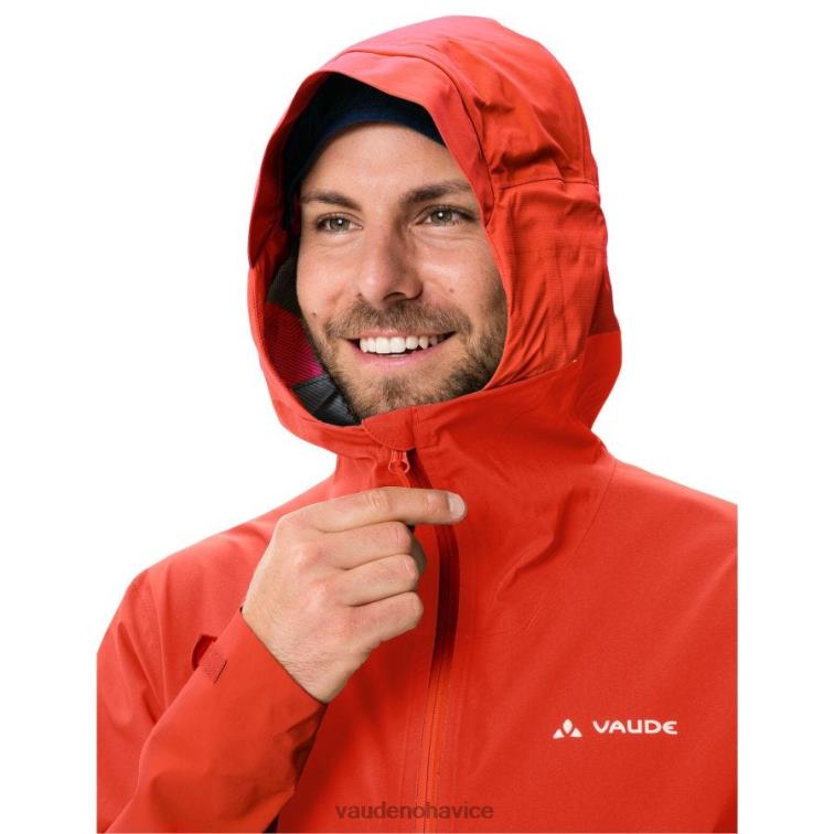 VAUDE 6FF4J1248 oblečenie svietiaca červená muži simony iv 2,5-vrstvová bunda do dažďa