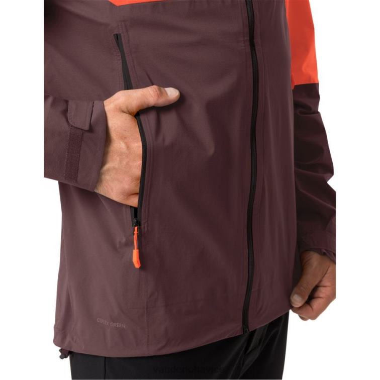 VAUDE 6FF4J1250 oblečenie tmavý dub muži simony iv 2,5-vrstvová bunda do dažďa