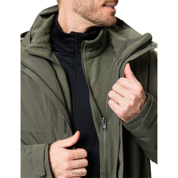 VAUDE 6FF4J1328 oblečenie kaki muži bunda rosemoor 3 v 1