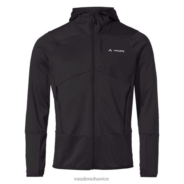 VAUDE 6FF4J1374 oblečenie čierna muži flísová bunda monviso s kapucňou