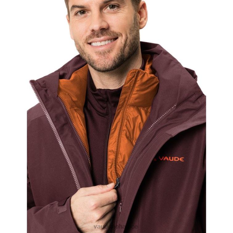 VAUDE 6FF4J1433 oblečenie tmavé more/červené muži elope outdoorová bunda 3 v 1