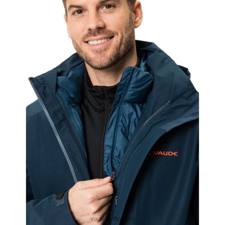 VAUDE 6FF4J1434 oblečenie tmavé more/červené muži elope outdoorová bunda 3 v 1