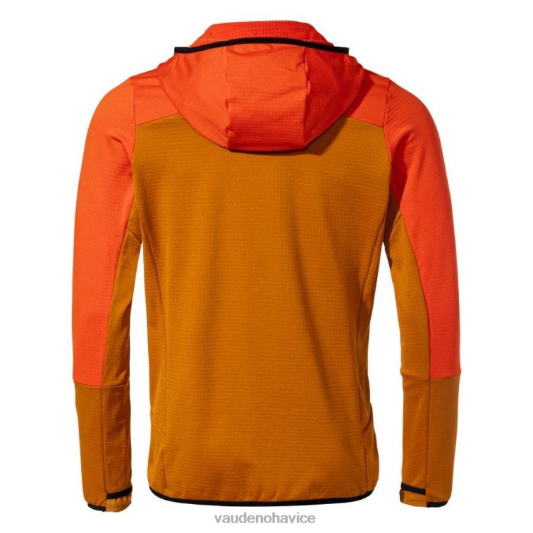 VAUDE 6FF4J1539 oblečenie svietiaca červená muži mriežková fleecová bunda monviso