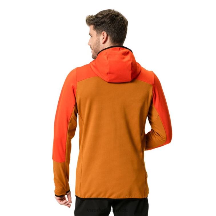 VAUDE 6FF4J1539 oblečenie svietiaca červená muži mriežková fleecová bunda monviso
