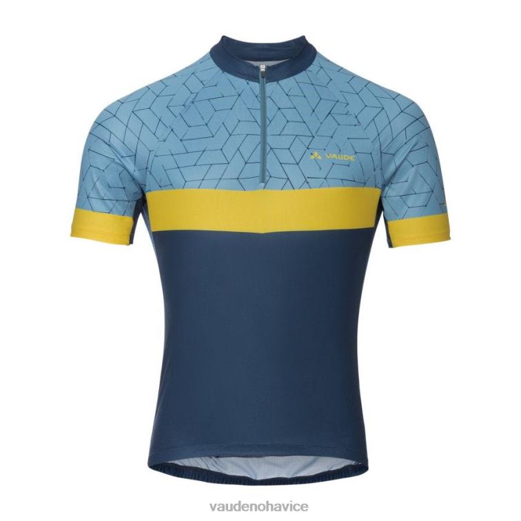 VAUDE 6FF4J1770 oblečenie modrá šedá muži pretekársky cyklistický dres s polovičným zipsom