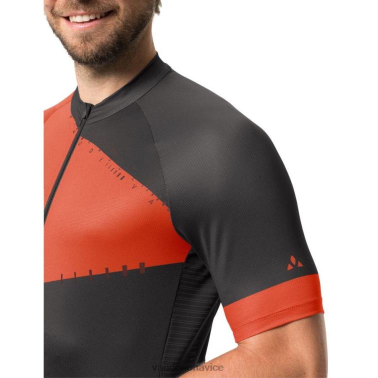 VAUDE 6FF4J1901 oblečenie svietiaca červená muži celorozopínací cyklistický dres posta