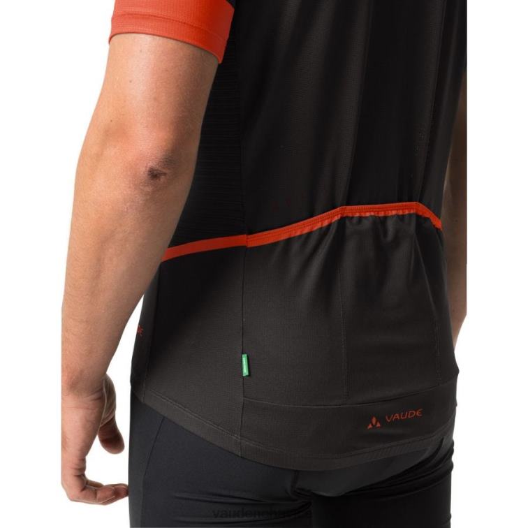 VAUDE 6FF4J1901 oblečenie svietiaca červená muži celorozopínací cyklistický dres posta