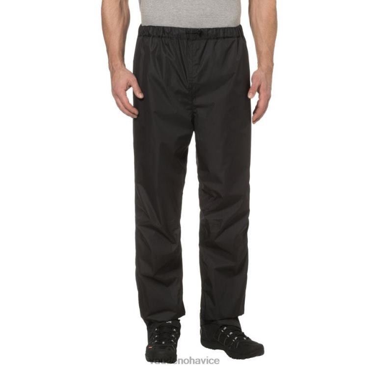 VAUDE 6FF4J1616 oblečenie čierna muži fluidné nohavice do dažďa