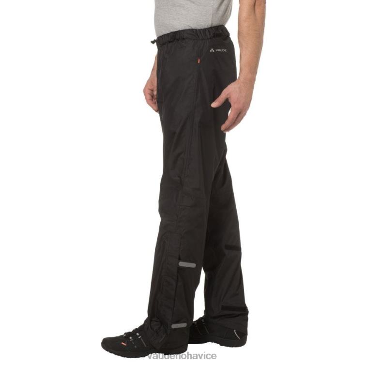VAUDE 6FF4J1616 oblečenie čierna muži fluidné nohavice do dažďa