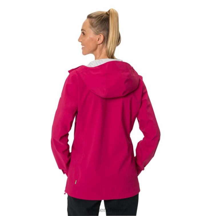 VAUDE 6FF4J104 oblečenie karmínovo červená ženy simony iv 2,5-vrstvová bunda do dažďa