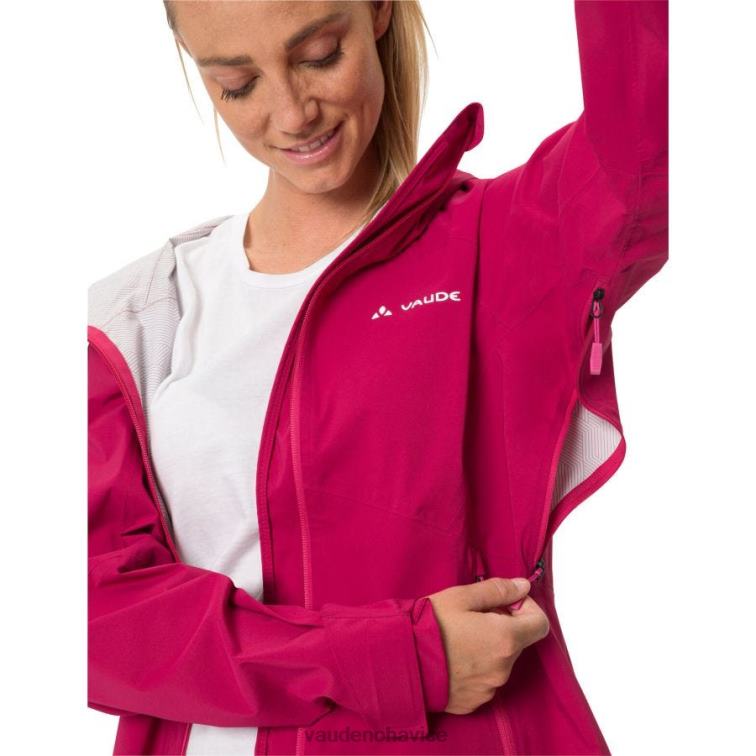VAUDE 6FF4J104 oblečenie karmínovo červená ženy simony iv 2,5-vrstvová bunda do dažďa
