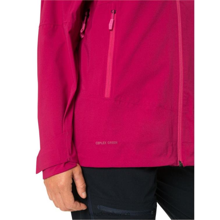 VAUDE 6FF4J104 oblečenie karmínovo červená ženy simony iv 2,5-vrstvová bunda do dažďa