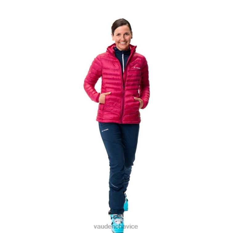 VAUDE 6FF4J230 oblečenie karmínovo červená ženy batura ľahká termo bunda s kapucňou