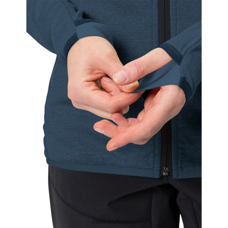 VAUDE 6FF4J362 oblečenie temné more ženy flísová bunda monviso s kapucňou