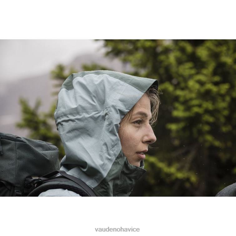 VAUDE 6FF4J40 oblečenie prašný mach ženy Neyland 2,5-vrstvová bunda do dažďa
