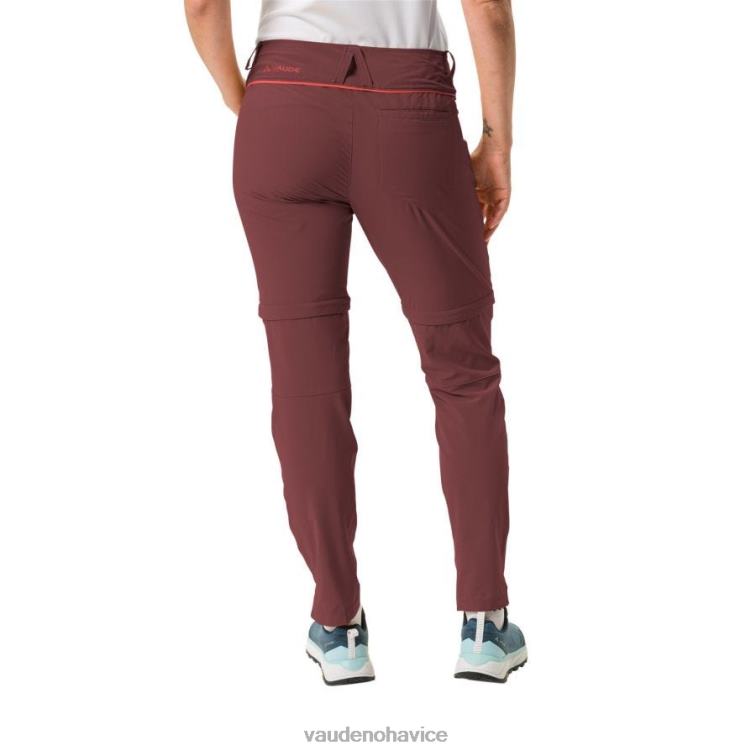 VAUDE 6FF4J538 oblečenie tmavá čerešňa ženy skomer ii nohavice na zips