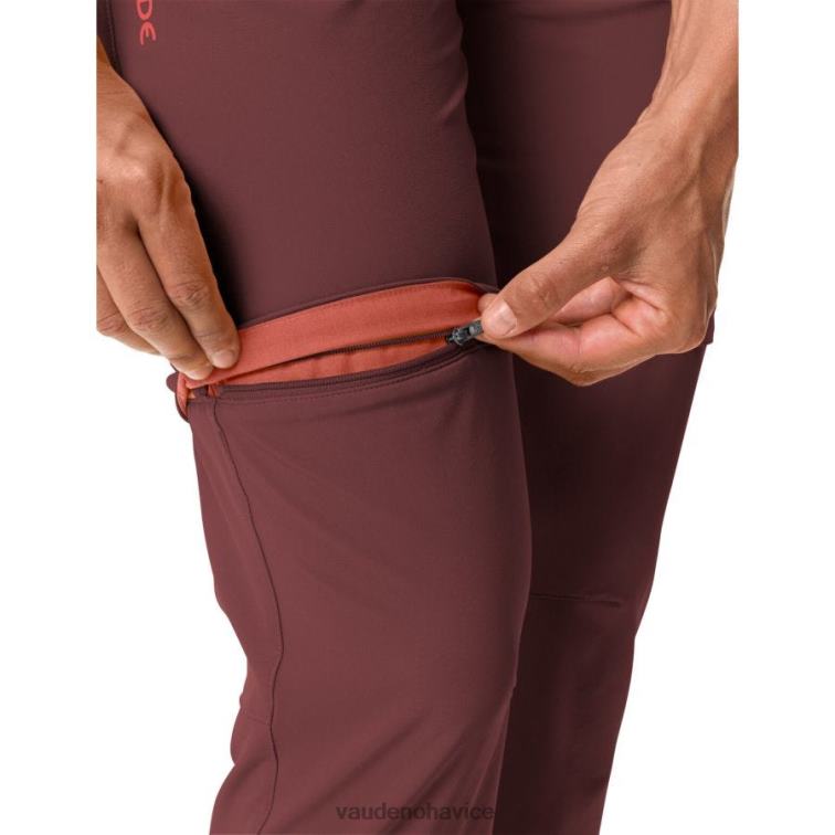 VAUDE 6FF4J538 oblečenie tmavá čerešňa ženy skomer ii nohavice na zips