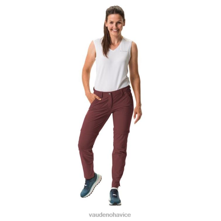 VAUDE 6FF4J538 oblečenie tmavá čerešňa ženy skomer ii nohavice na zips