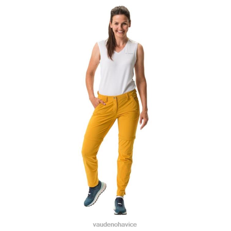 VAUDE 6FF4J540 oblečenie spálená žltá ženy skomer ii nohavice na zips