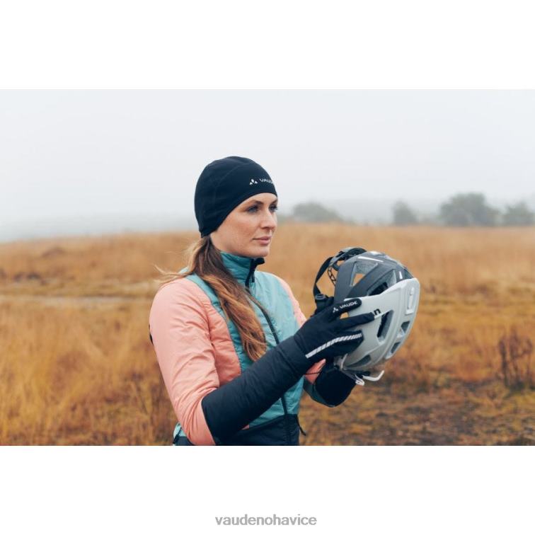VAUDE 6FF4J1051 príslušenstvo čierna biela ženy teplá čiapka na bicykel